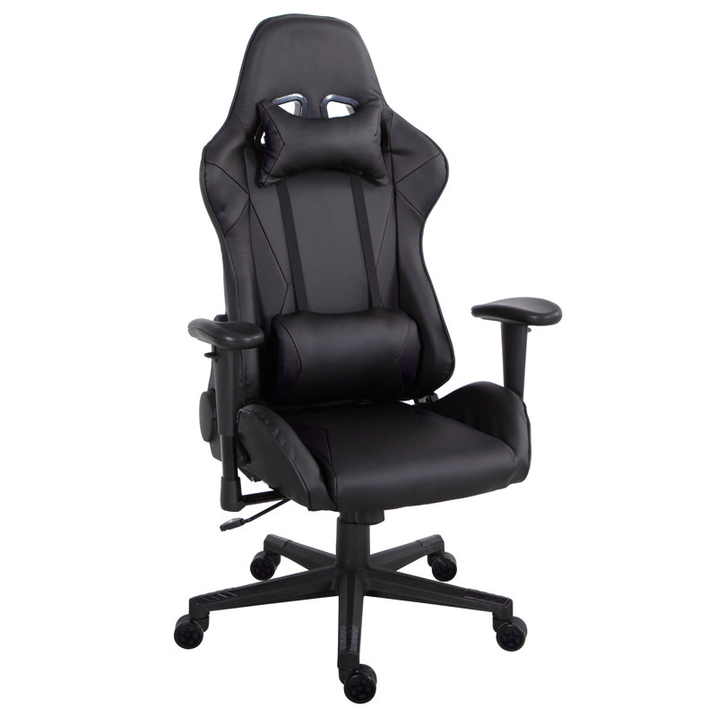 Fauteuil de jeu inclinable ergonomique Inbox, Similicuir noir