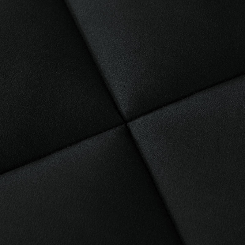 Diamond lattice three-piece Comforter Set, Full / Double Comforter + 2 Standard Shams, Black
