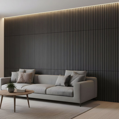 8-Pack Acoustic Wood Slat Wall Panels for Interior Decor