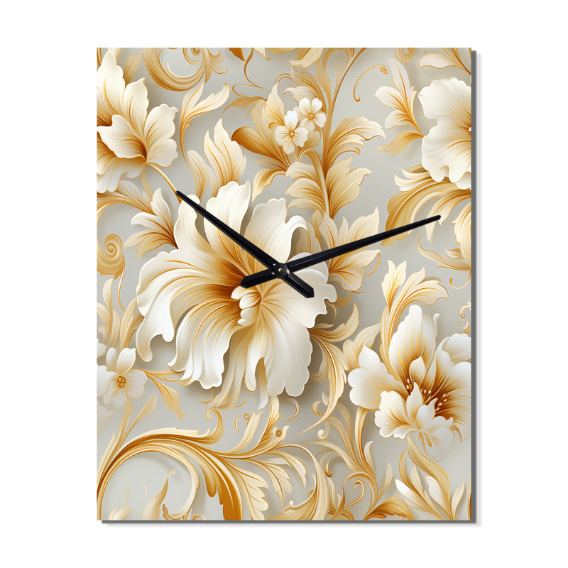 Jamiel - Horloges murales florales, H 28 po x l 12 po x P 1 po