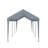12' X 20' Heavy Duty Portable Carport, With Galvanized Steel Frame & Pe Canopy. 2 Doors, 4 Ventilated Windows, For Boat Vehicle Storage, Easy Assembly, Grey Garage Heavy-Duty Frame. Car, Truck,-122094774
