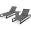 Chaise longue inclinable avec table Gallatin