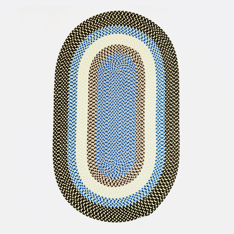 Tapis intérieur / extérieur Quinebaug - brun, Oval 8 pi x 10 pi