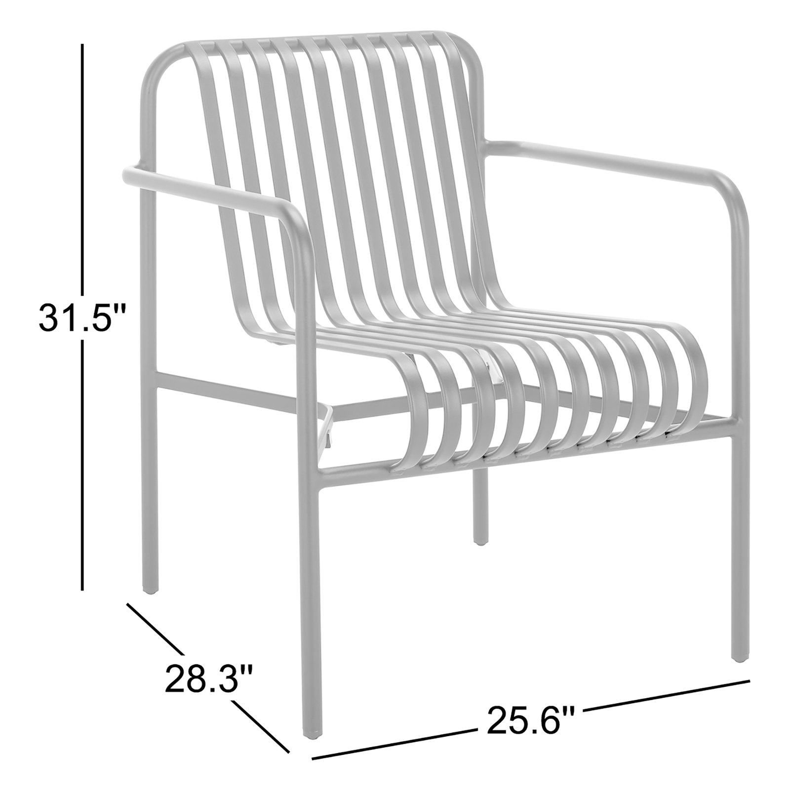 Patio Lounge Chair, Gray