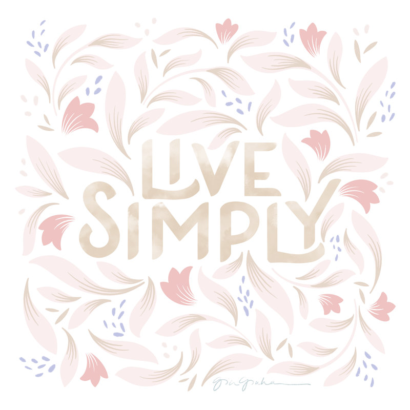 Calm Words I Blush by Gia Graham - Wrapped Canvas Print, 122cm H x 122cm W