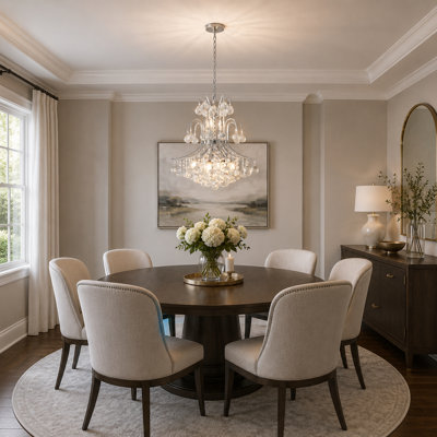 Traditional 10 Light Crystal Chandelier