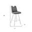 Black Fabric And Metal Bar Stool-1120250737-1120250739