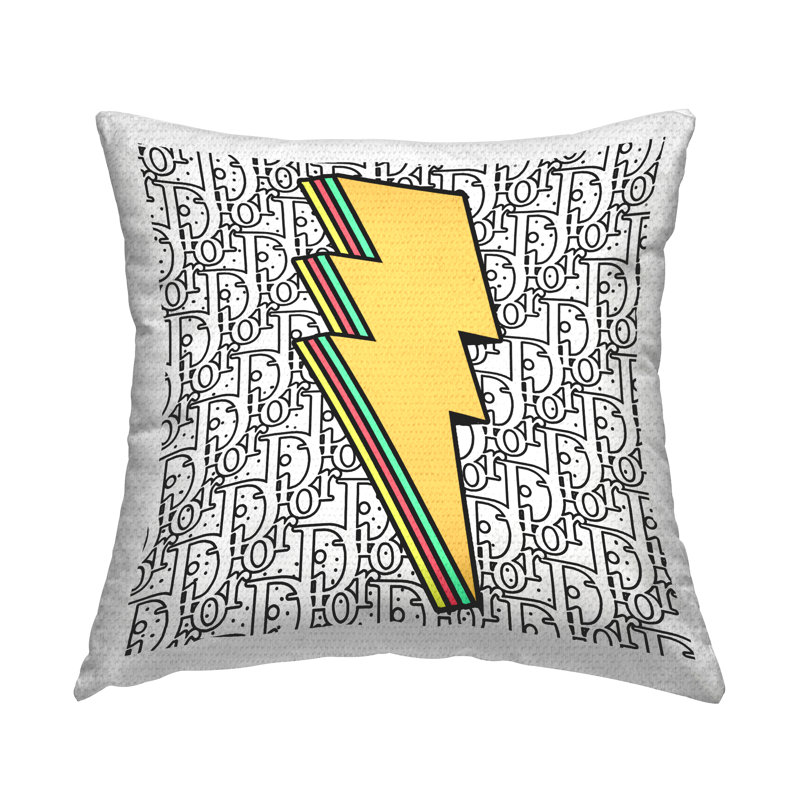 Coussin extérieur Stupell Industries Lightning Bolt
