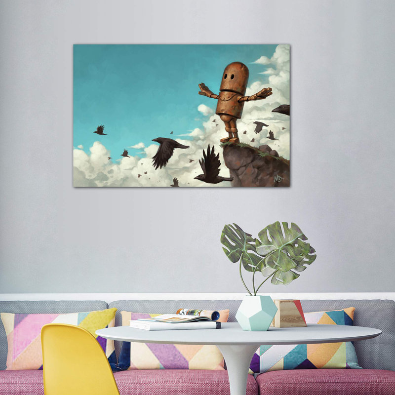 «Freedom» par Matt Dixon - impression d'art graphique, H 40 po x l 60 po x 1,5 po, Toile tendue