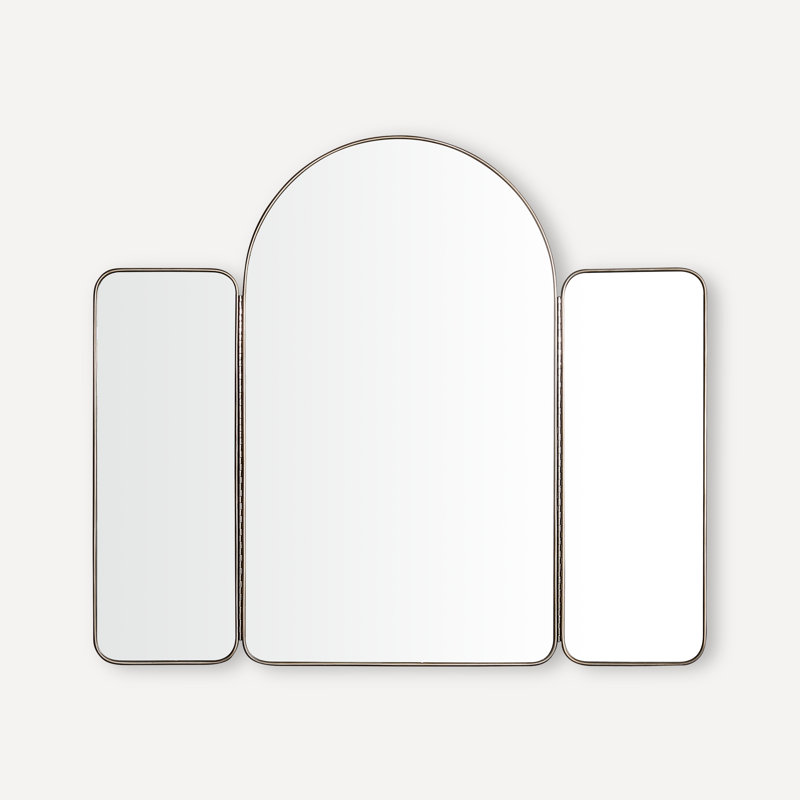 Miroir Triptych, Brushed Pewter
