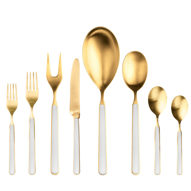 Ensemble de couverts Fantasia Ice Gold - 43 pièces - Porcelaine, Porcelaine