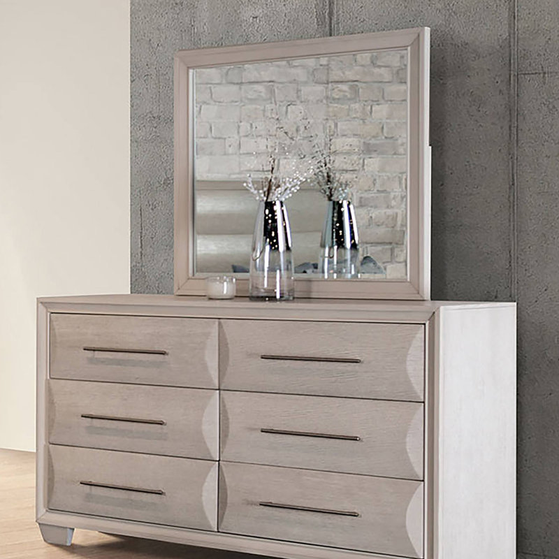 Miroir transitionnel l 40,4 ", chêne blanc