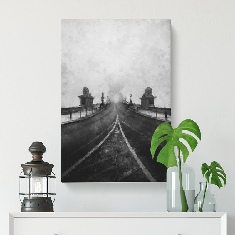 Szechenyi Chain Bridge In Budapest - Wrapped Canvas, 50cm H x 35cm W x 3cm D