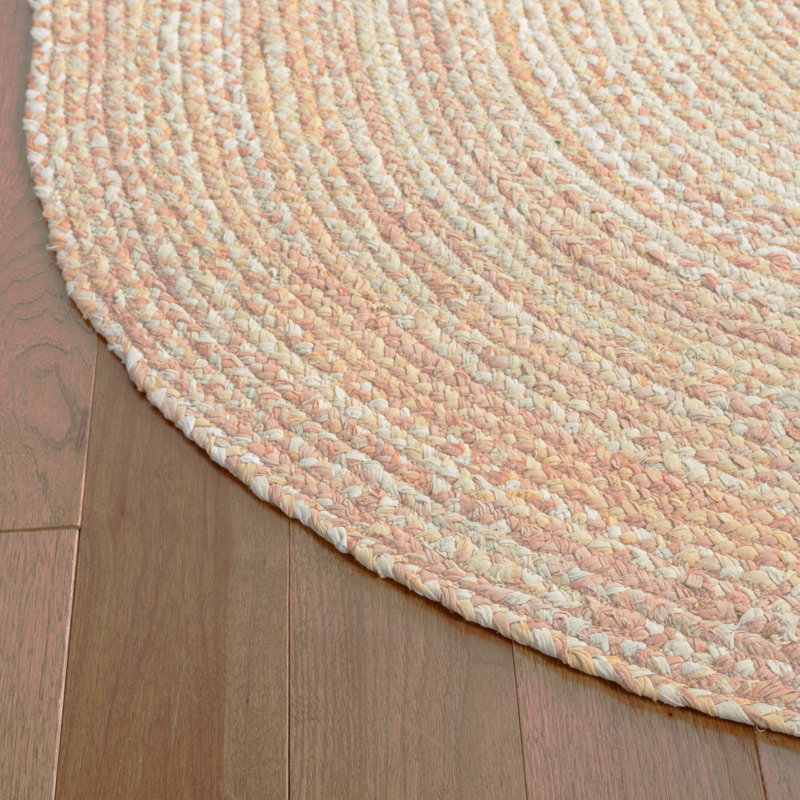 Tapis en coton tissé à la main Casen, Oval 6 pi x 9 pi