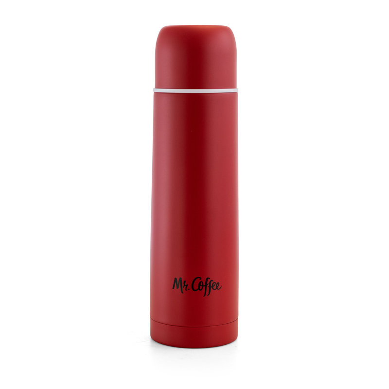 Bouteille d’eau en acier inoxydable 16 oz Javelin, Rouge mat / blanc