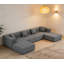 Canapé modulaire convertible en forme de canapé à 6 places pour salon, appartement, sans assemblage