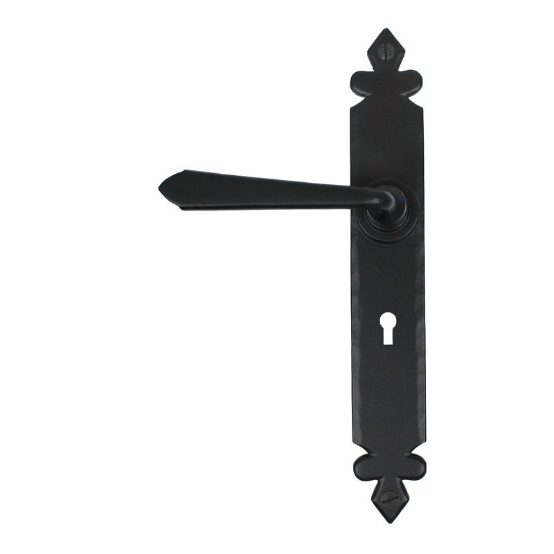 Cromwell Lock Door Handle, Black