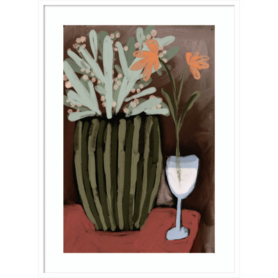 Lyn Floral Still Life No 4 by Treechild Wood Framed Wall Art Print