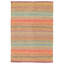Tapis bleu / rose / jaune à motif géométrique en laine Kilim-2056403041
