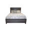 Grand lit contemporain en bois gris