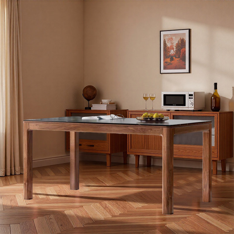 Table de salle à manger rétro élégante, H 29,92 po x L 59,06 po x l 31,5 po