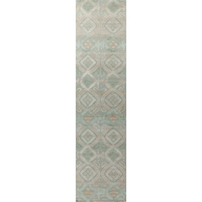 Contemporary Geometric Area Rug in Blue
