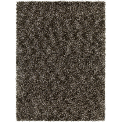 Stickland Authentic Hand-Woven Handmade Gold, Olive, Gray & Cream Modern Shag Polyester Area Rug