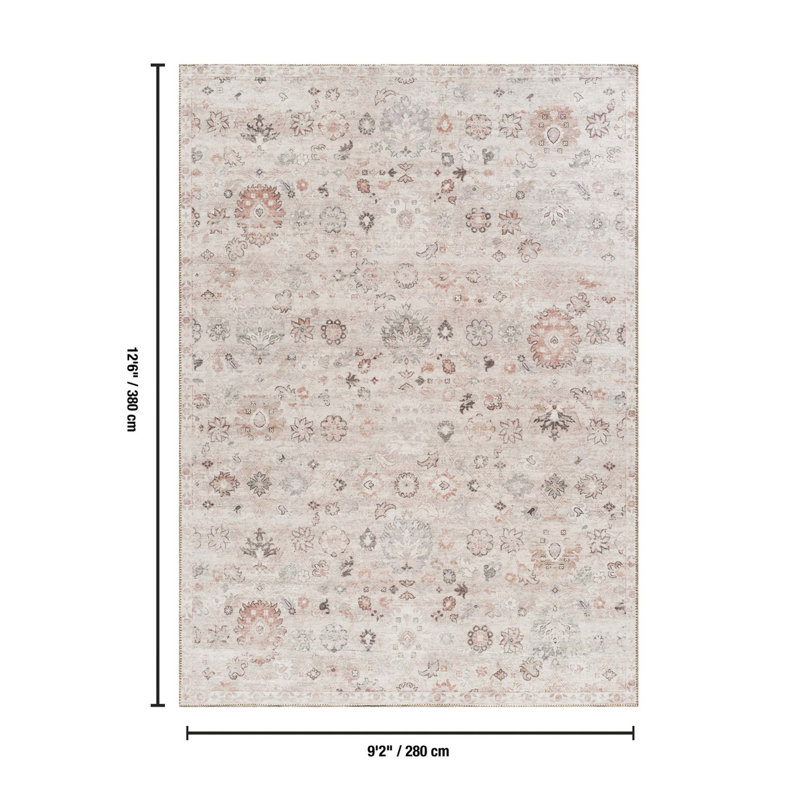 Tapis traditionnel avec poils épais - tapis de sol 100% polyester pour le salon, doux et durable, résistant aux taches
