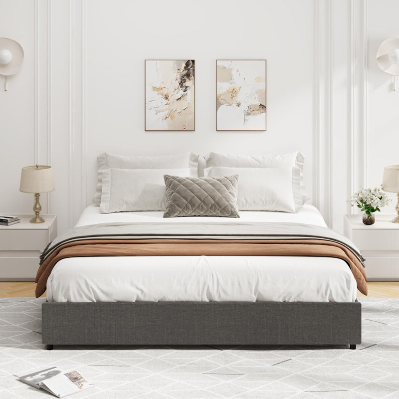 Styliani Upholstered Platform Bed, Queen