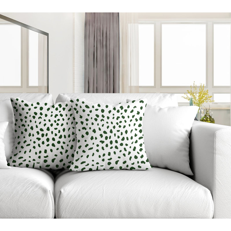 Coussin décoratif intérieur / extérieur, L 17 po x H 17 po, Vert