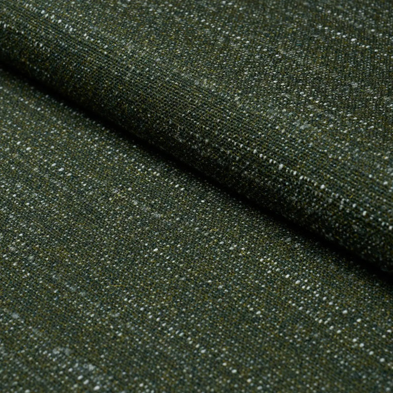 Schumacher x Patterson Flynn Atlas Wool Texture Fabric, Bottle Green