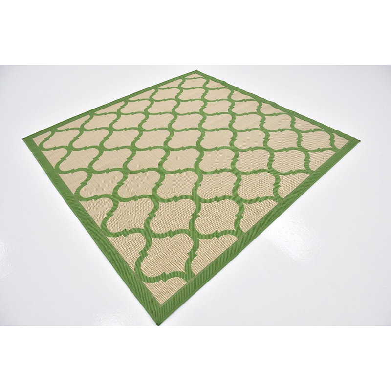 Tapis de véranda d'extérieur couleur herbe, Carré 6 pi