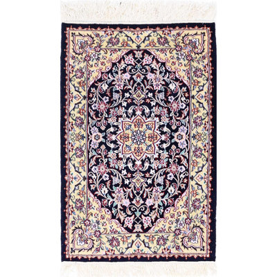 Fine Hand knotted Persian silk & wool Nain 2'X 3'2"