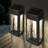 Black Powder Coated Aluminum Solar Powered Integrated LED Metal Deck Light