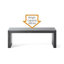 47,79 po. Long banc en bois noir, décor et polyvalent, assemblage rapide, hauteur 17,48 po, esthétique, durable et facile à installer-130904682