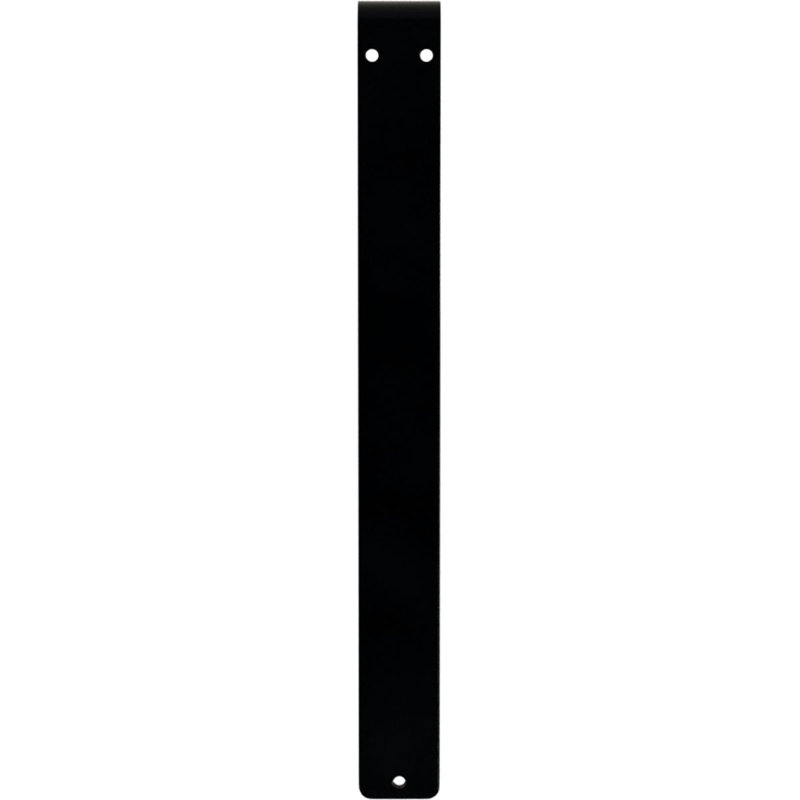 Powder Coated Black Wrought Iron Shelf Bracket with Triple Center Brace
