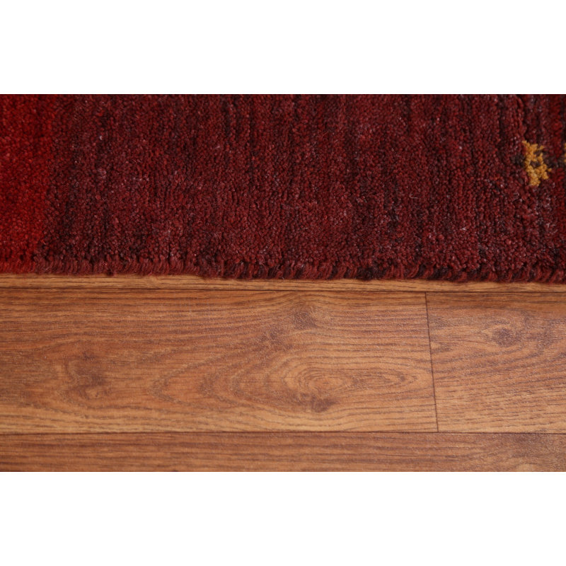 Tapis multicolore en laine noué à la main nouvel âge de conception unique 8 pi 2 po x 9 pi 6 po Lenchen