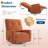 360° Swivel Rocker Recliner, Corduroy Manual Recliner Chair for Nursery, Living Room, Bedroom & Small Spaces-27405189