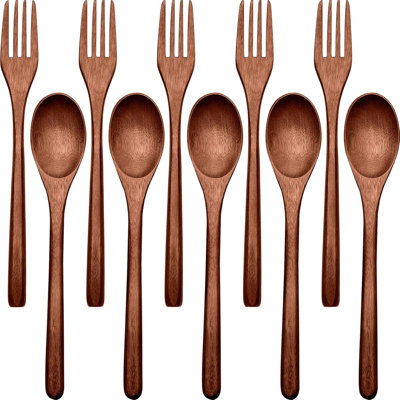 Ensemble d'ustensiles en bois 10 pièces