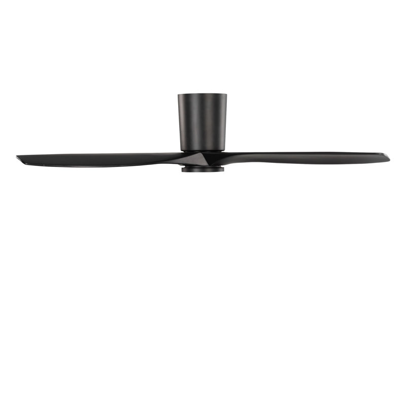 Seyra Smart Hugger LED Ceiling Fan, Midnight Black, Midnight Black, 52" Wide