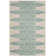 Annette Damask Ivory/Teal Area Rug