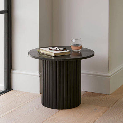 Solid Wood Pedestal End Table