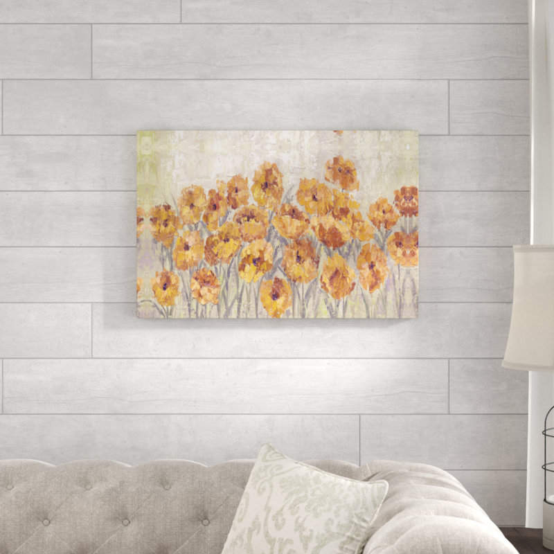 " Golden Sunset Flowers ", 20" H x 30" W