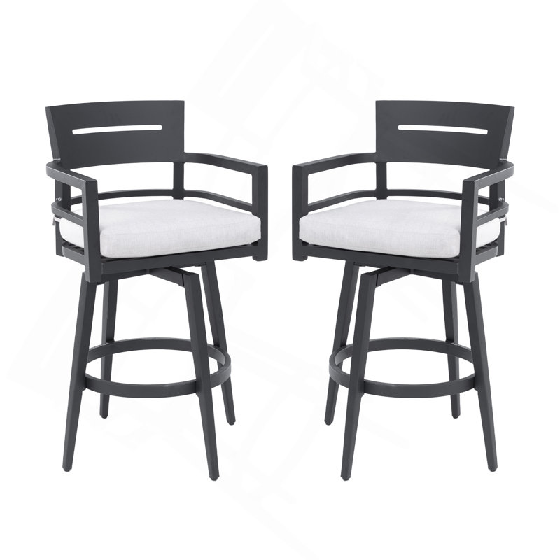 Chaises de bar pivotantes 2 pièces Modern Modern