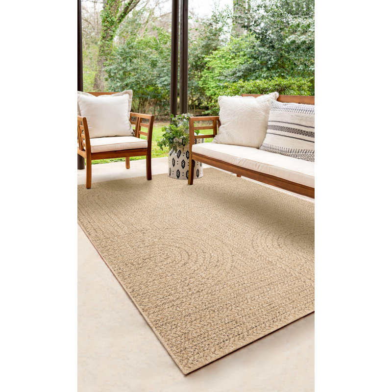 Amance Jute-Look Indoor / Outdoor Area Rug, Round 80cm