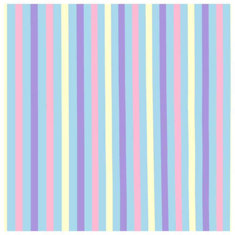 Tapis de bain pastel à rayures, L 34 po x L 21 po