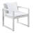Chester Outdoor Sofa Set with Rust-Free Aluminum Frame and Cushions Includes, in White
