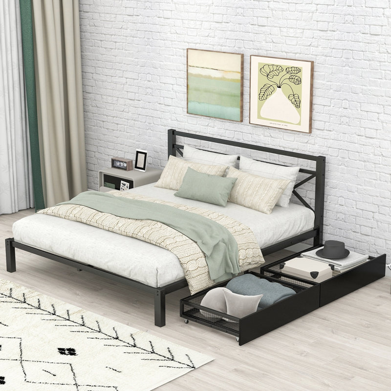 Lit plateforme avec rangement, Grand