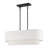 3 Light Bronze Medium Linear Chandelier With Hand Crafted Off-White Hardback Shades-1327652879