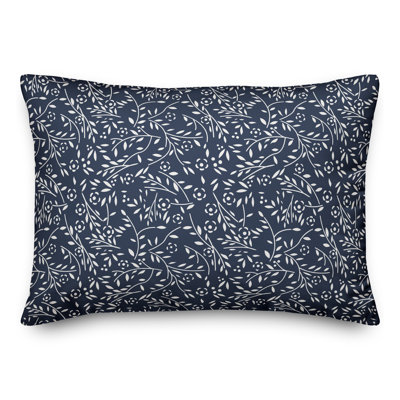 Floral Pattern Indoor/Outdoor Throw Pillow